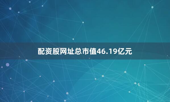 配资股网址总市值46.19亿元