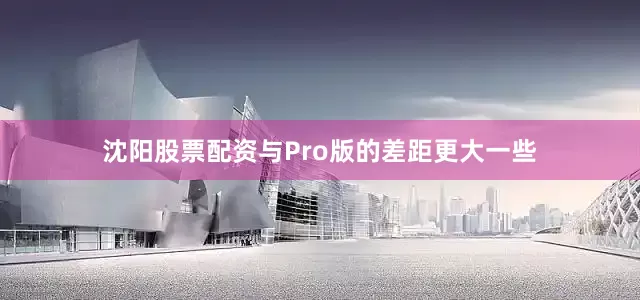 沈阳股票配资与Pro版的差距更大一些
